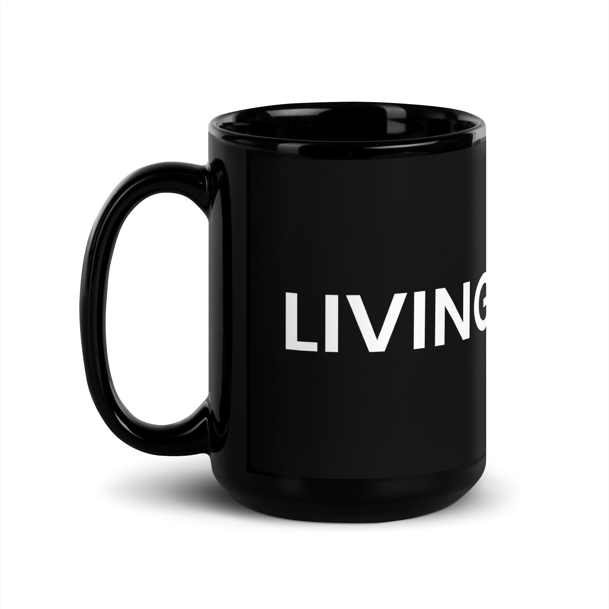 LIVING NOMAD Black Glossy Mug