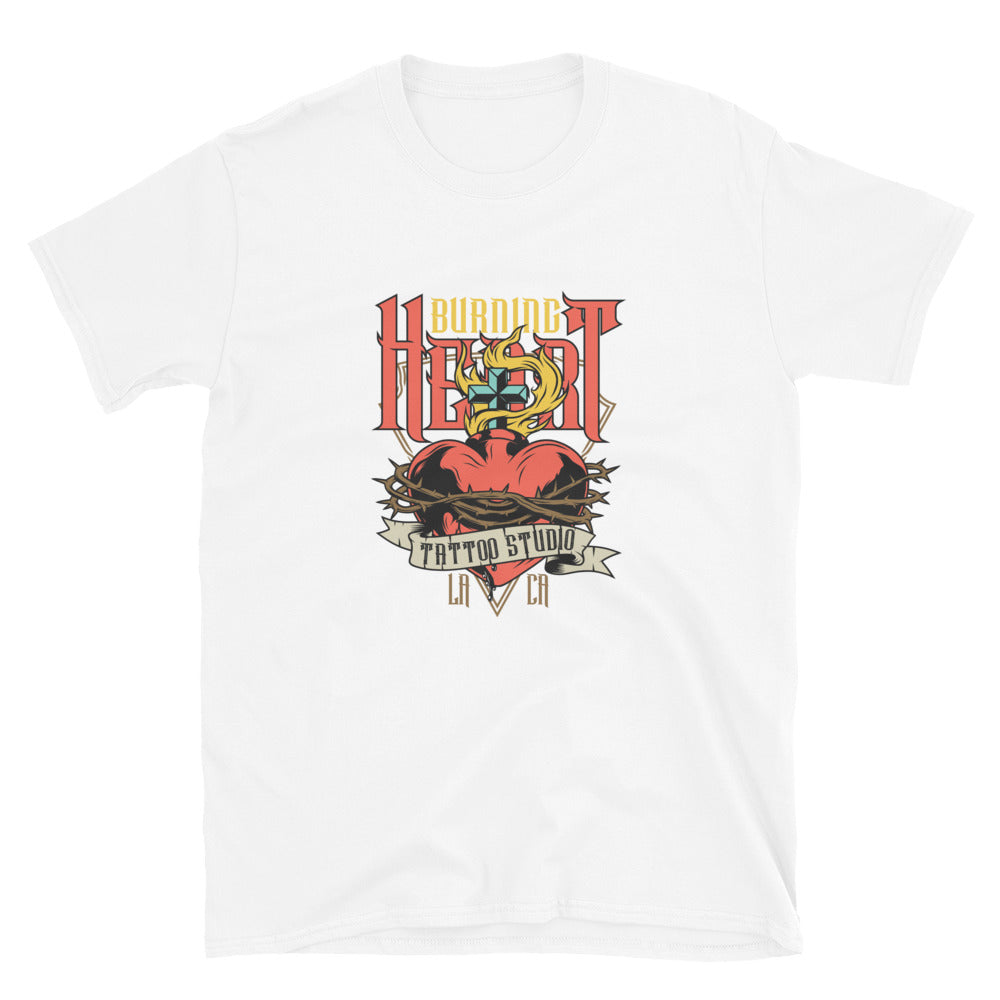 Burning Heart - Short-Sleeve Unisex T-Shirt