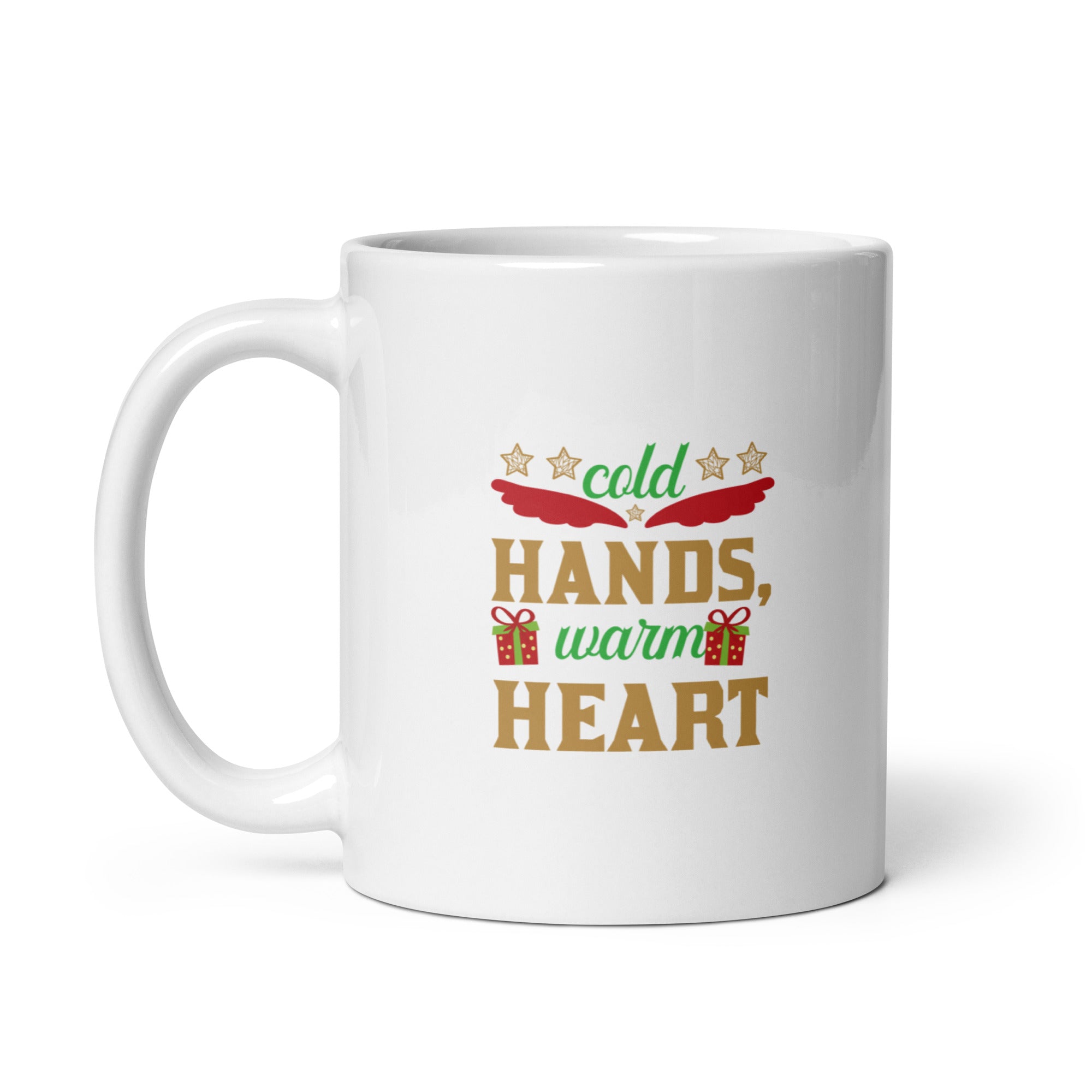 Cold Hands Warm Hearts - White glossy mug