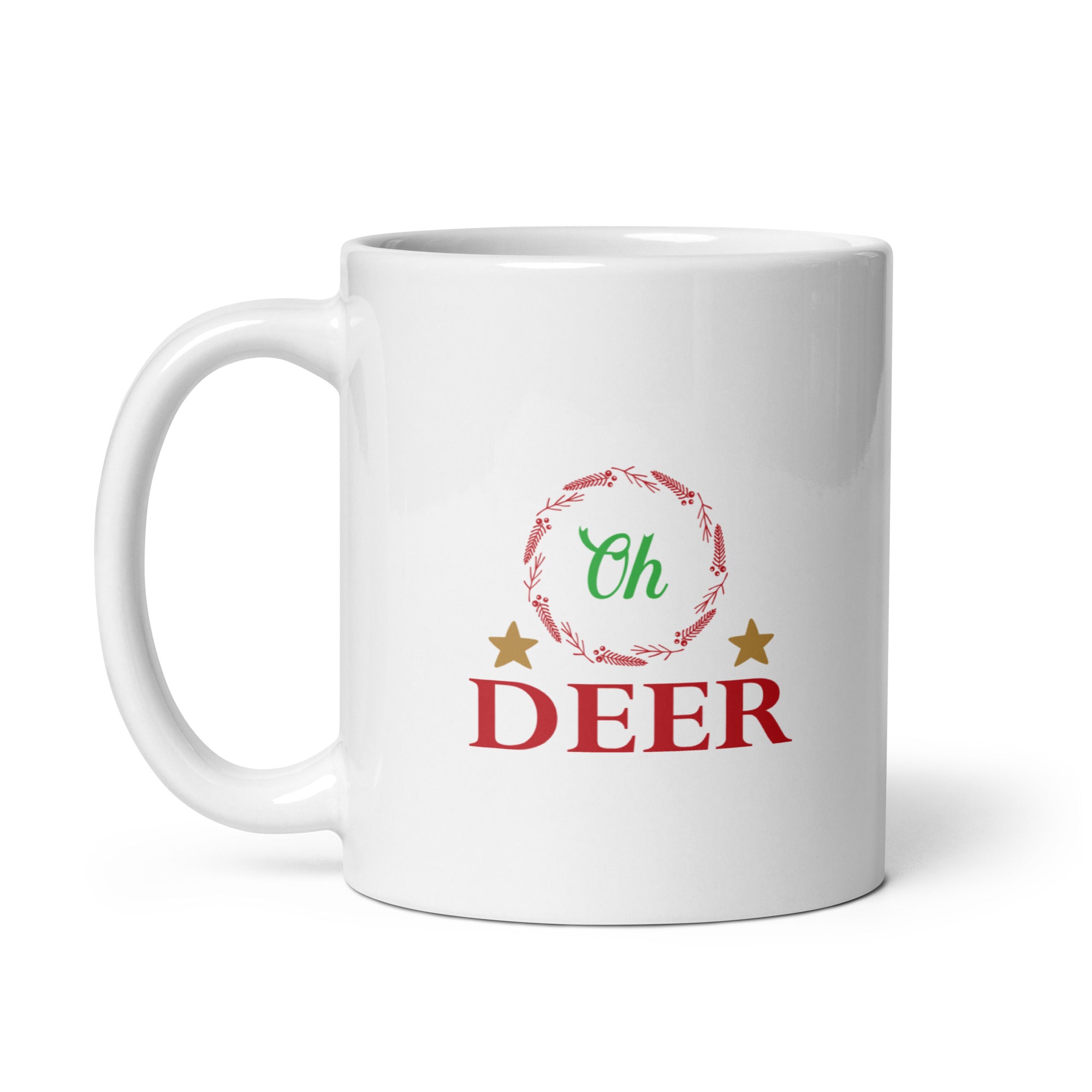 Oh Deer - White glossy mug