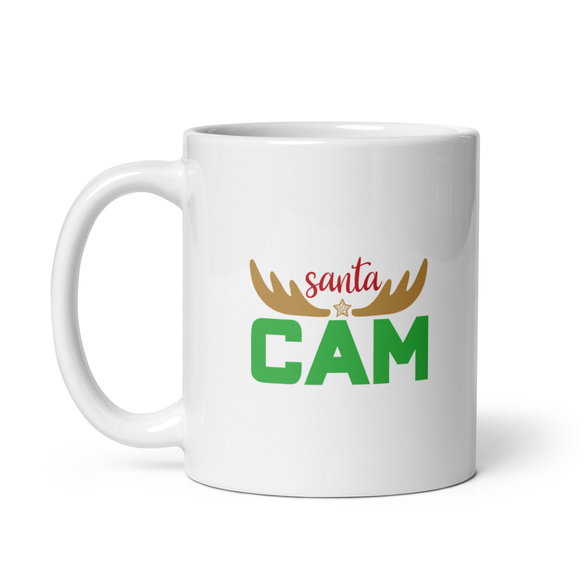 Santa Cam - White glossy mug