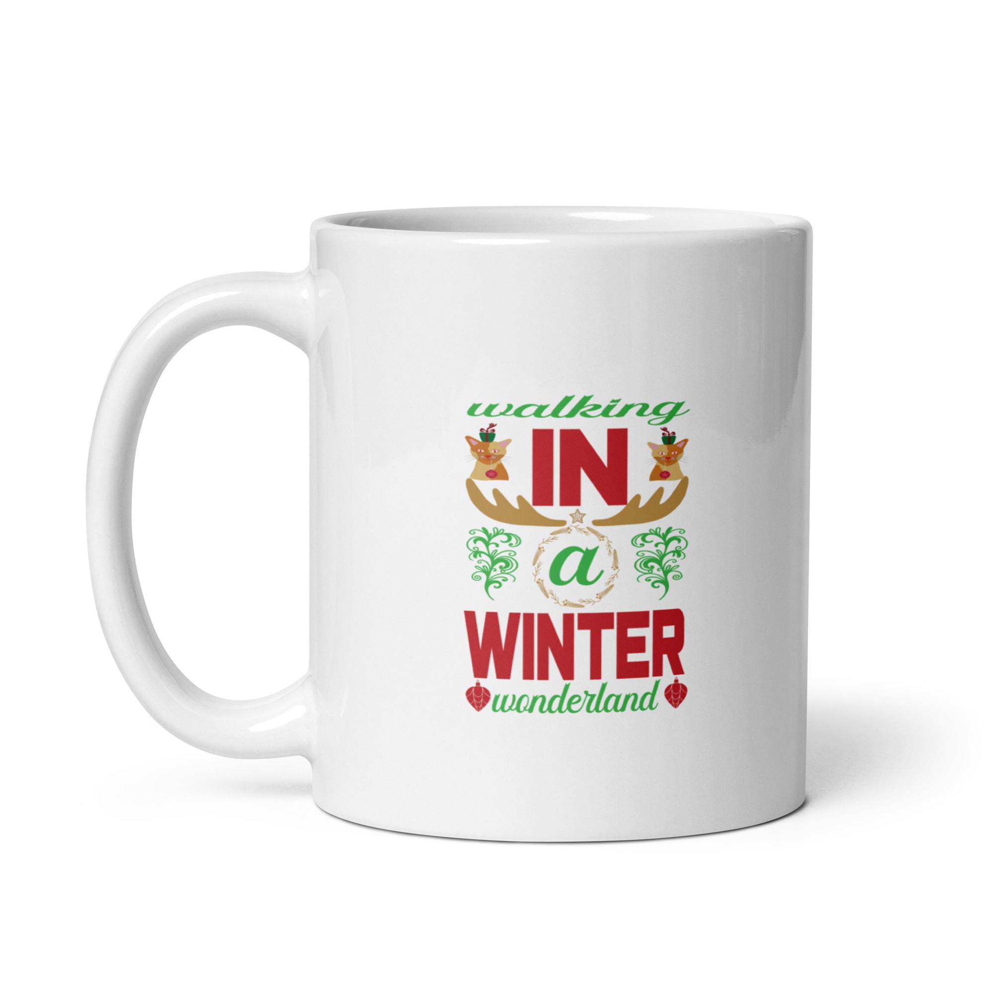 Walking In A Winter Wonderland - White glossy mug