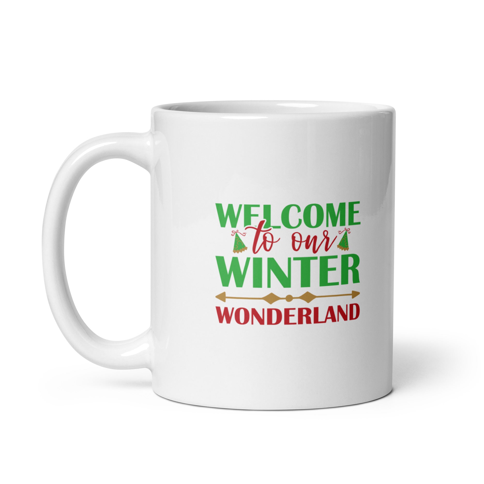 Welcome To Our Winter Wonderland - White glossy mug