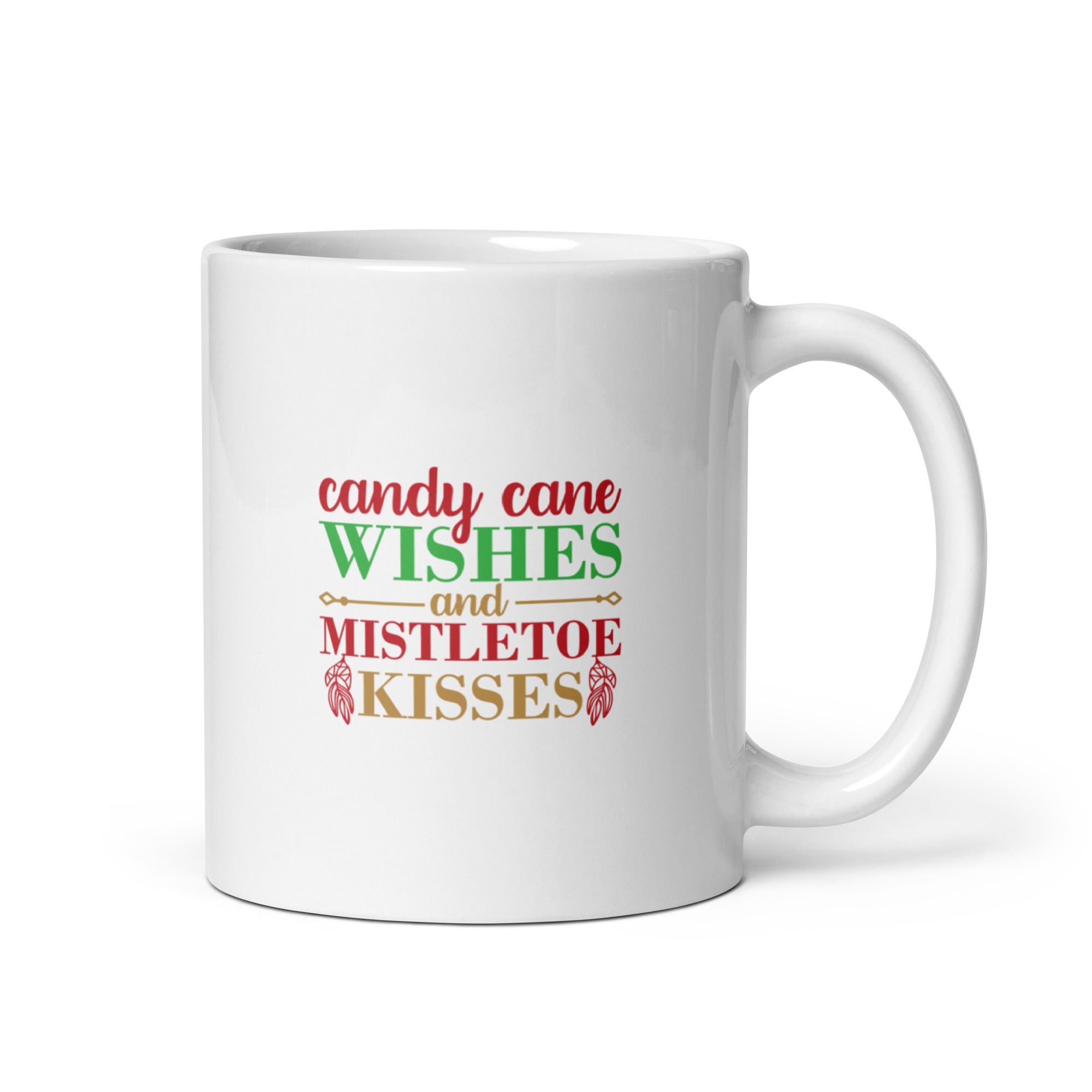 Mistletoe Kisses - White glossy mug