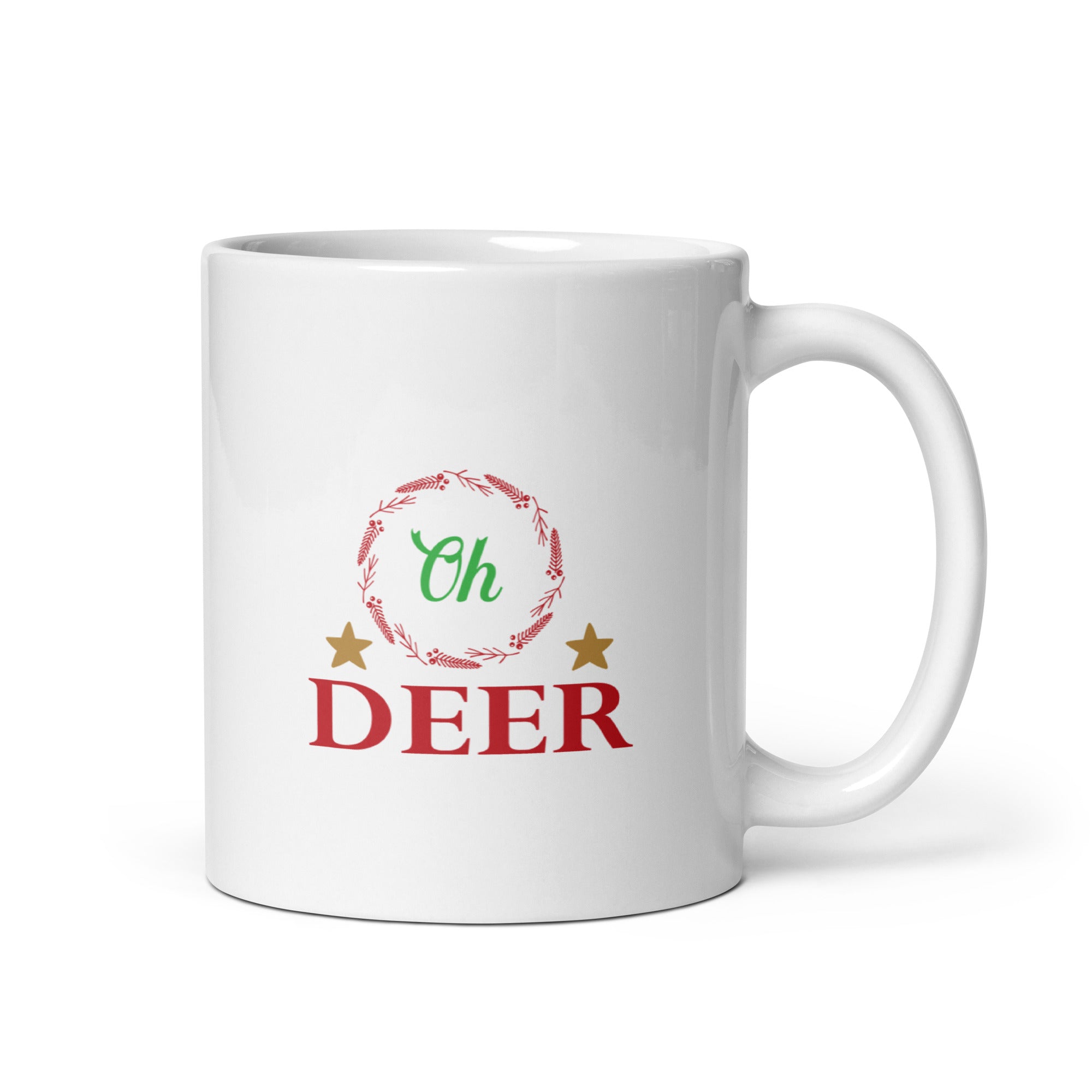 Oh Deer - White glossy mug