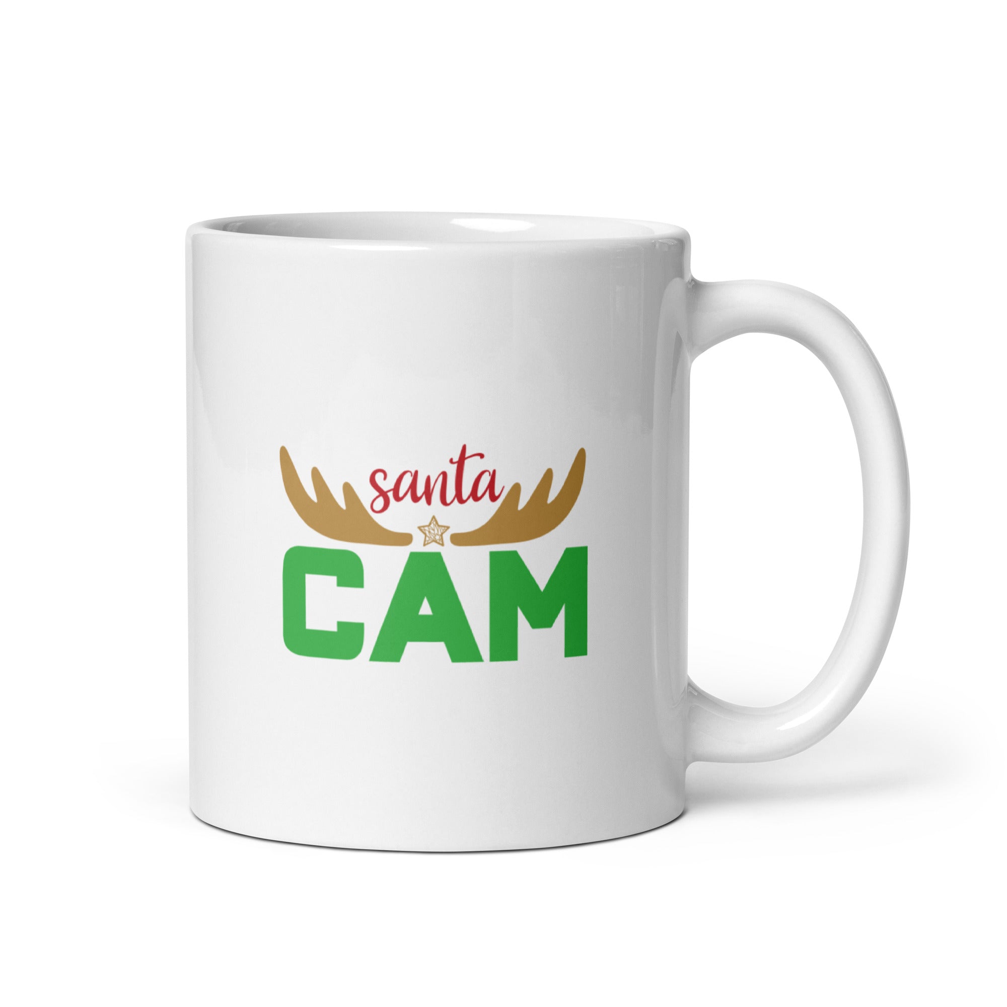 Santa Cam - White glossy mug