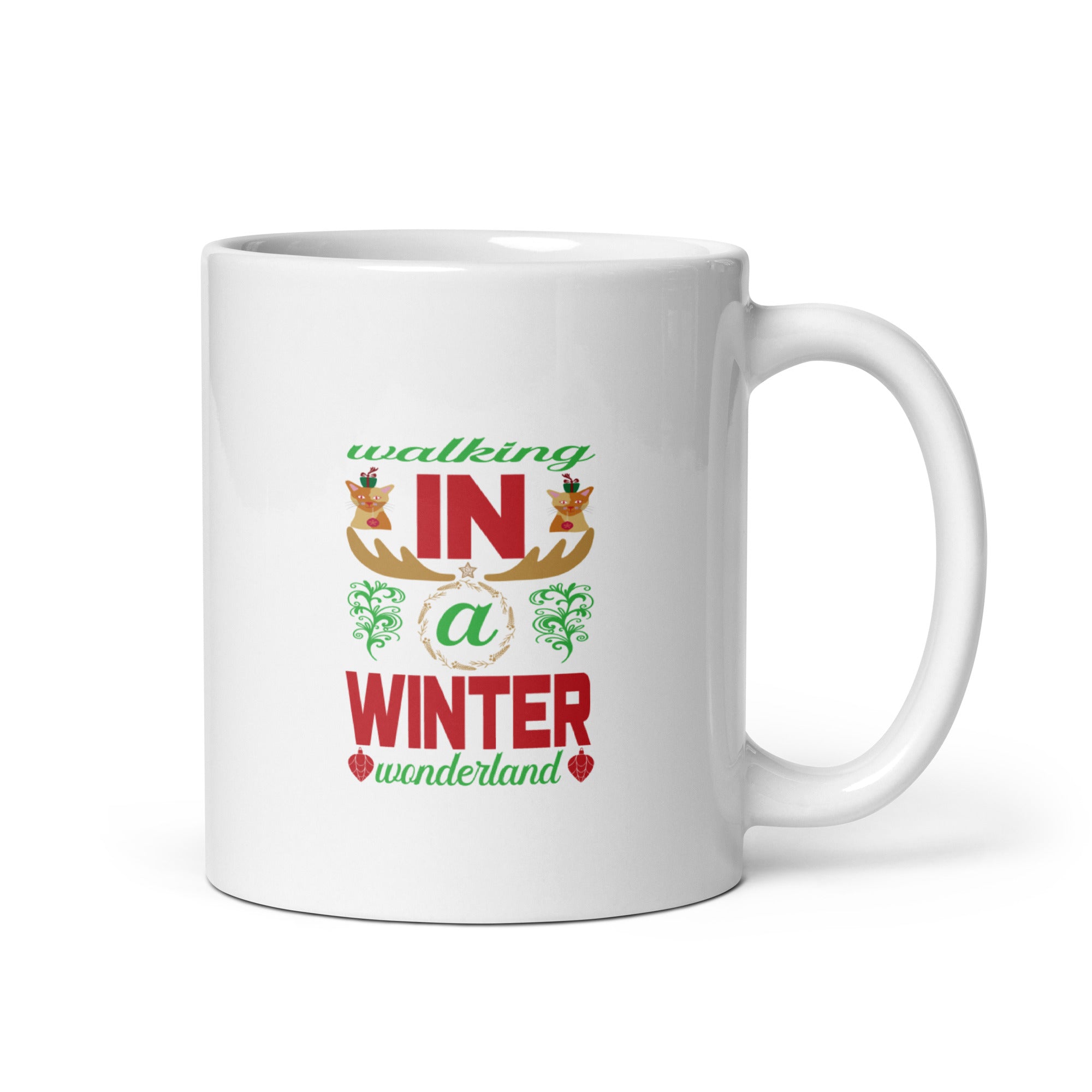 Walking In A Winter Wonderland - White glossy mug