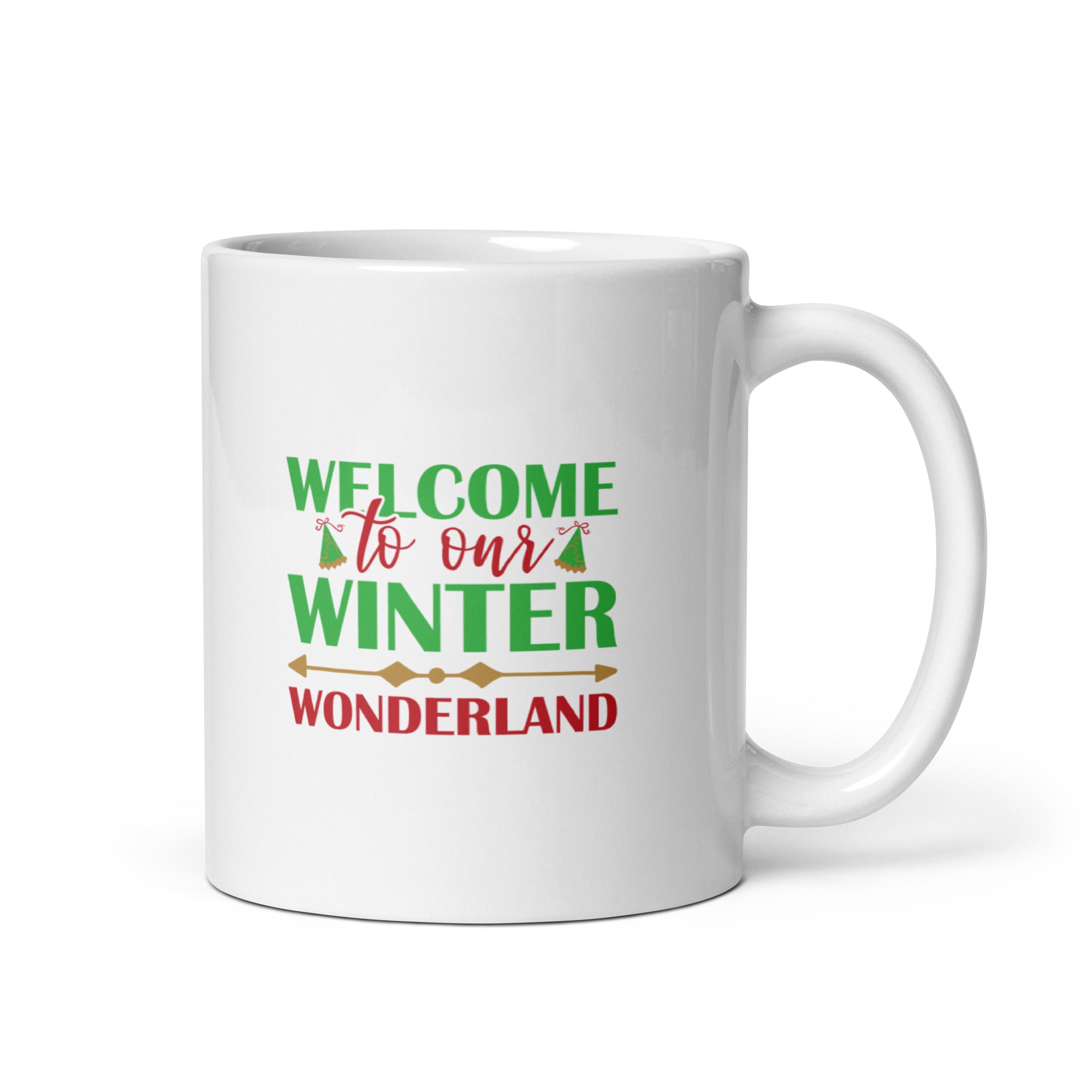 Welcome To Our Winter Wonderland - White glossy mug