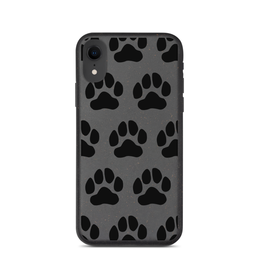 Paws Black - Biodegradable IPhone case
