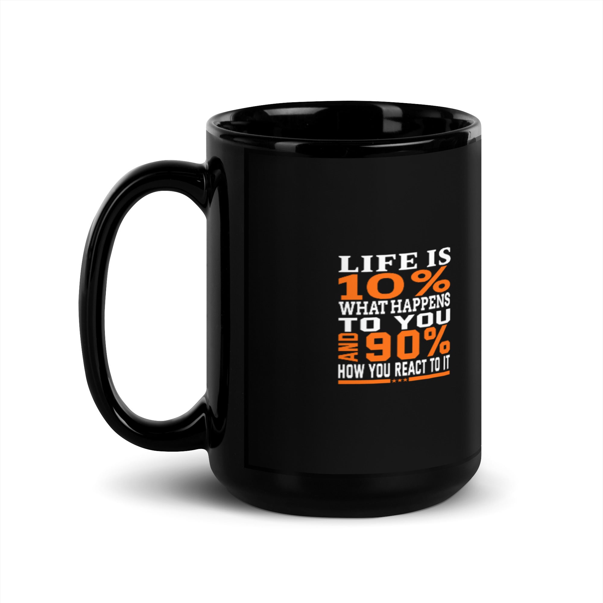 Life - Black Glossy Mug