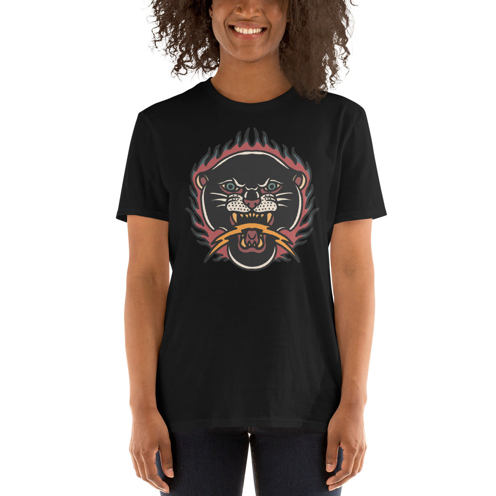 Burning Panther - Short-Sleeve Unisex T-Shirt