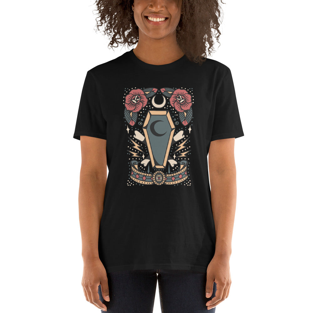 Coffin Rose - Short-Sleeve Unisex T-Shirt