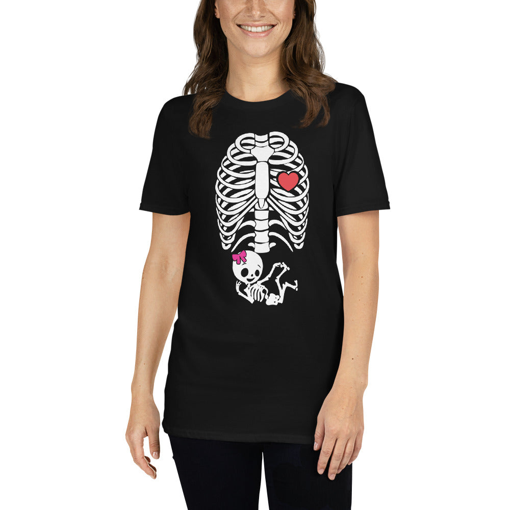 Girl Skeleton Pregnancy - Short-Sleeve Unisex T-Shirt