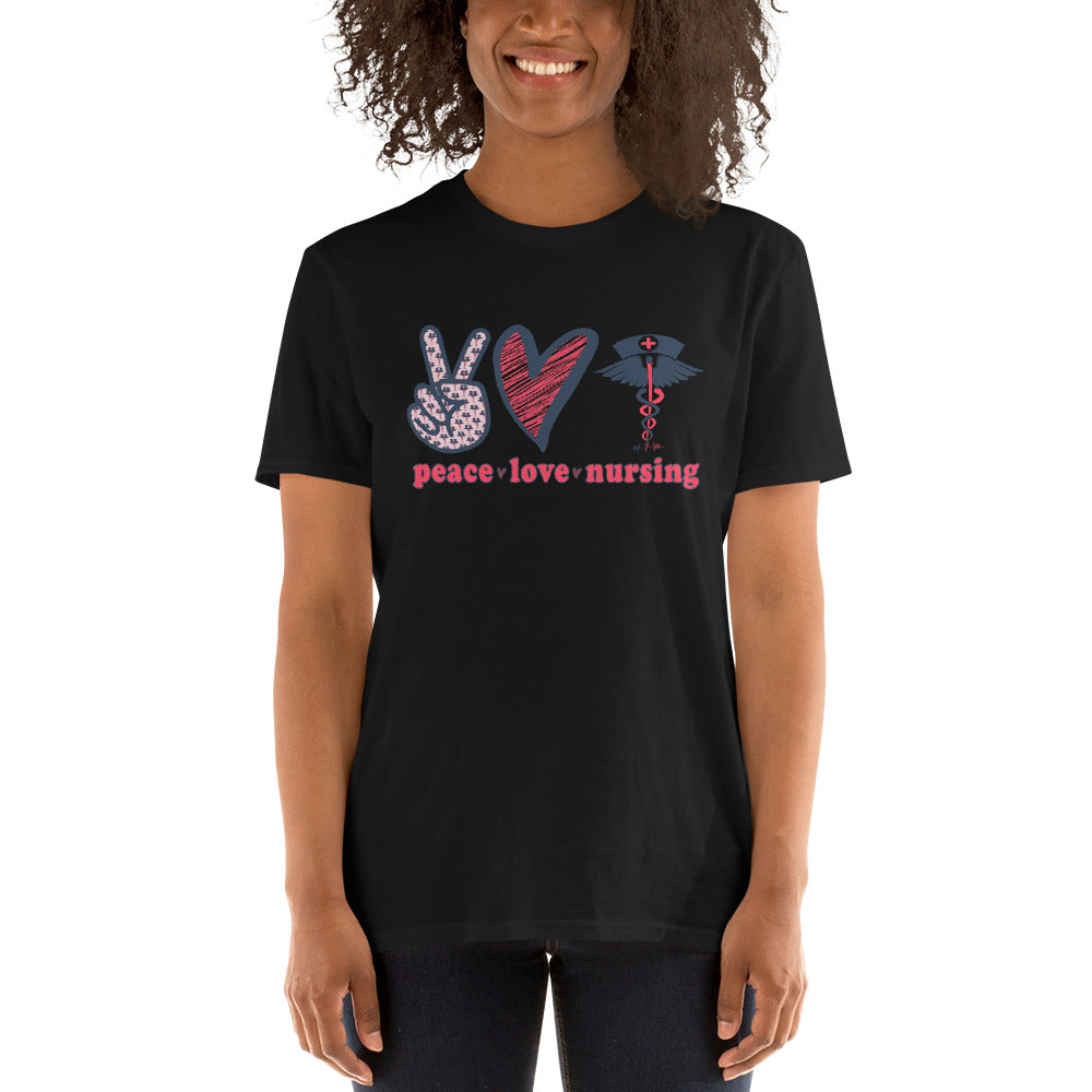 Peace Love Nursing - Short-Sleeve Unisex T-Shirt