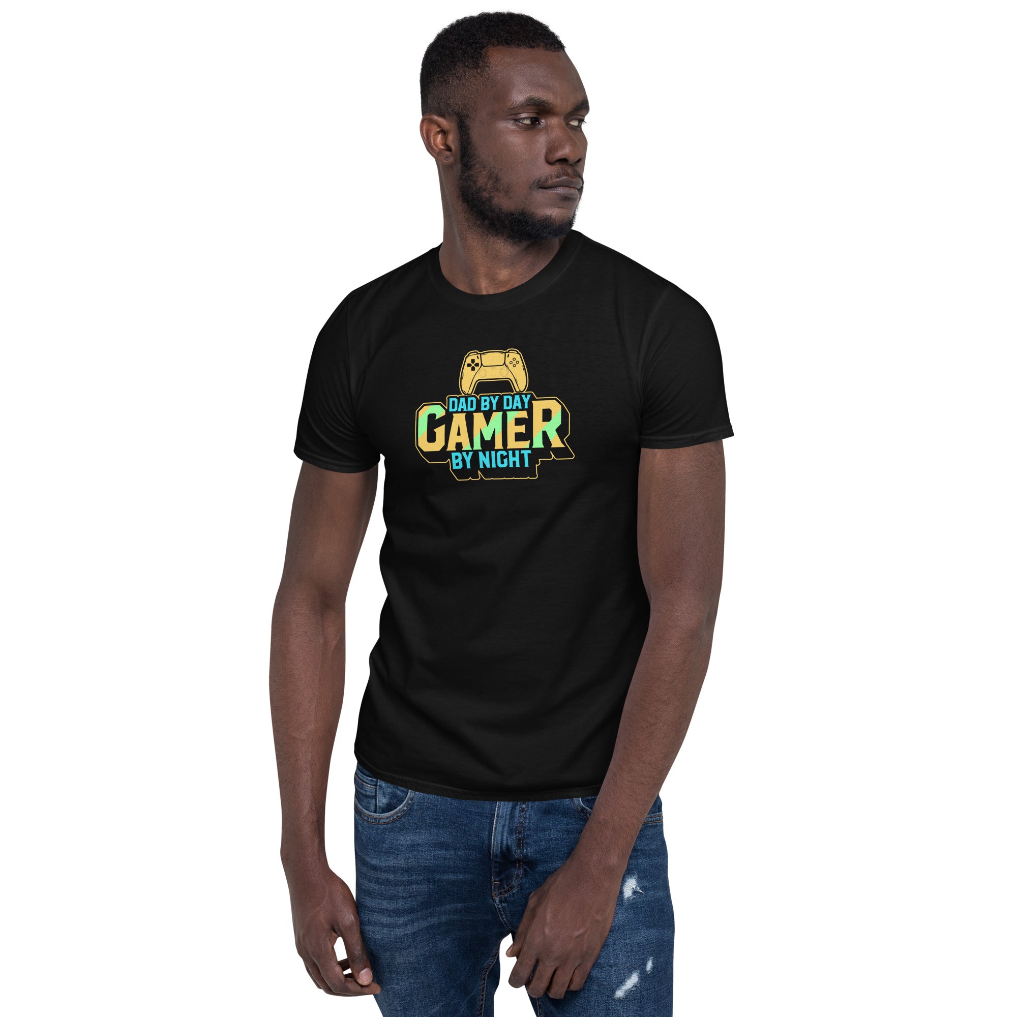 Dad By Day Gamer By Night - Short-Sleeve Unisex T-Shirt