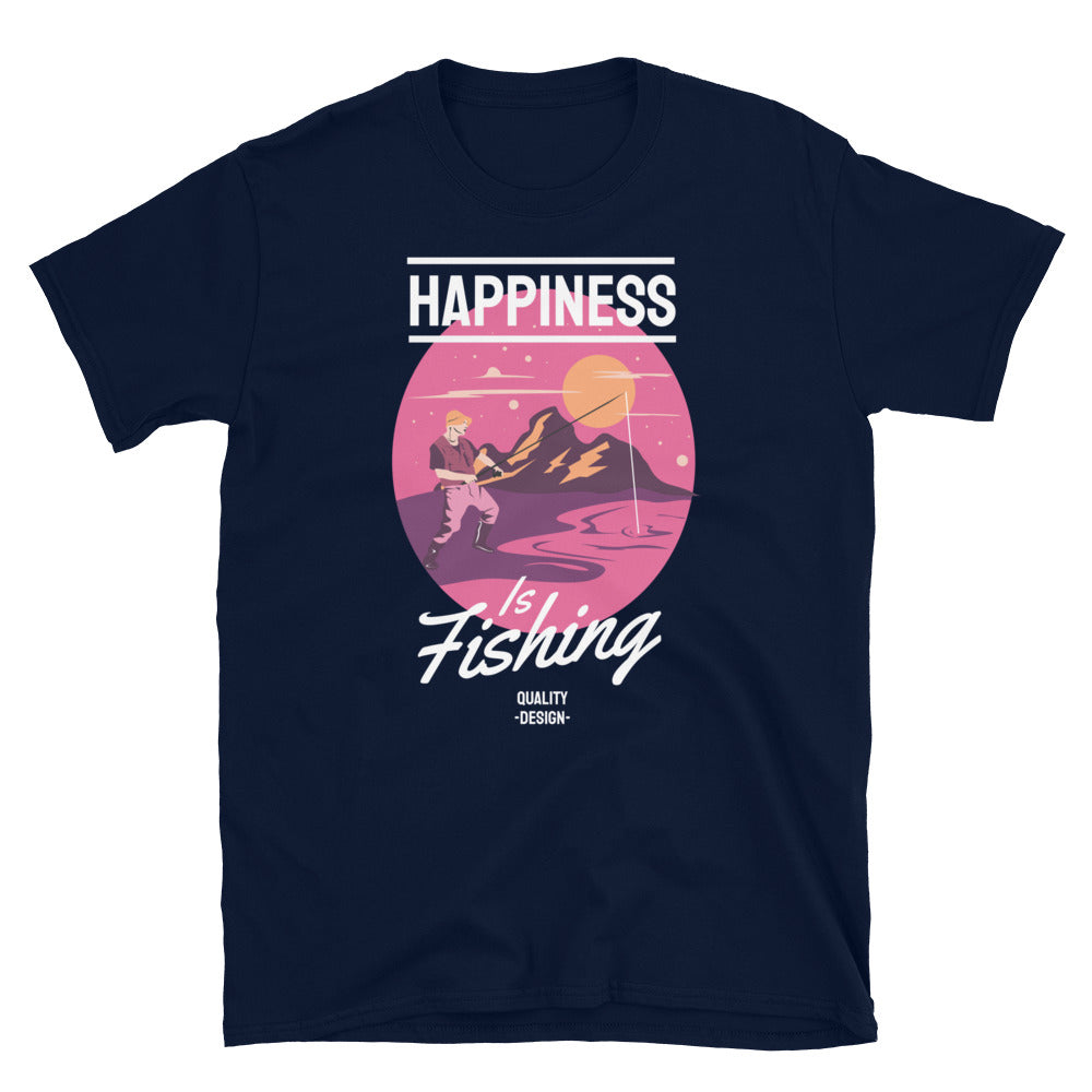 Happiness Is Fishing - Short-Sleeve Unisex T-Shirt