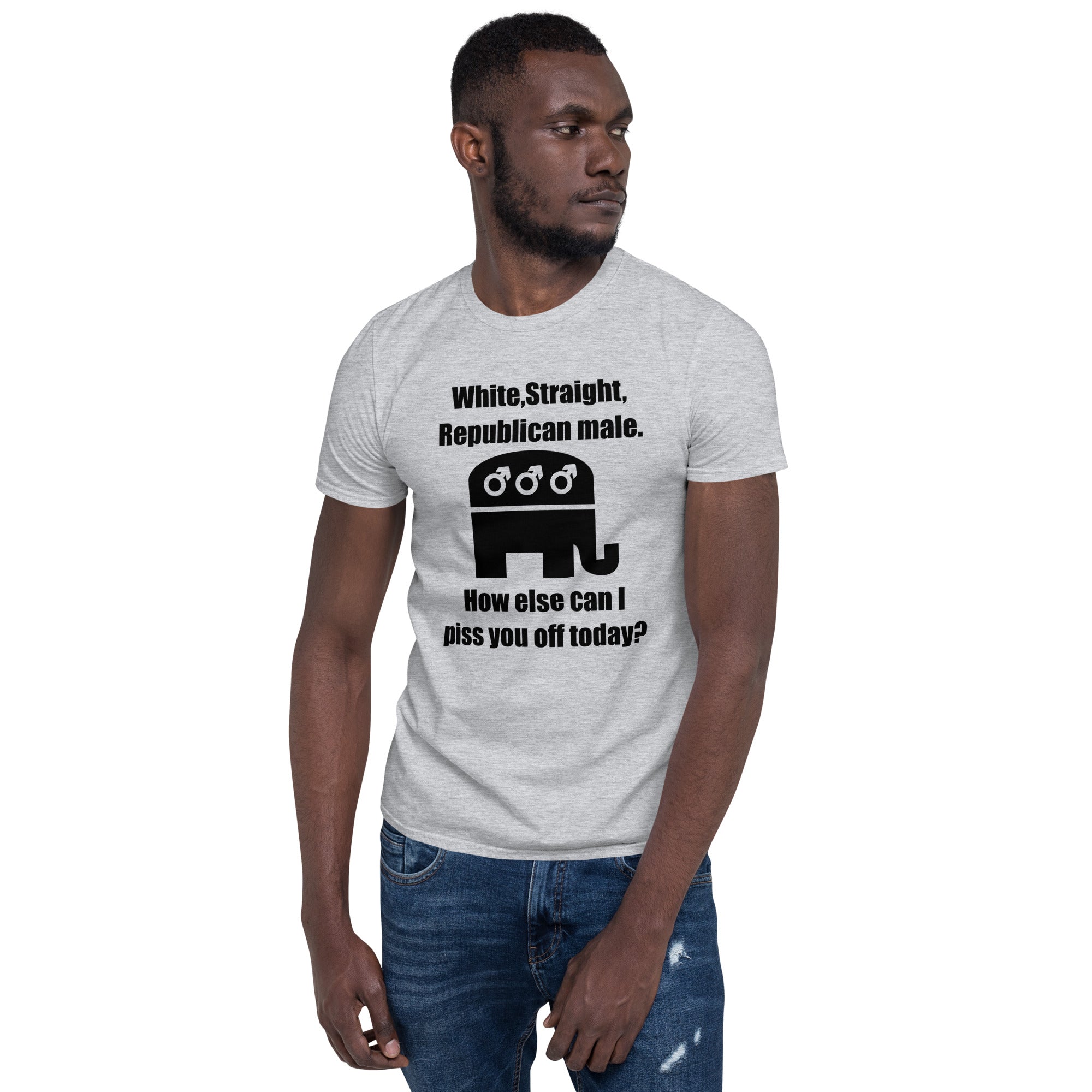White Straight Republican Male - Short-Sleeve Unisex T-Shirt