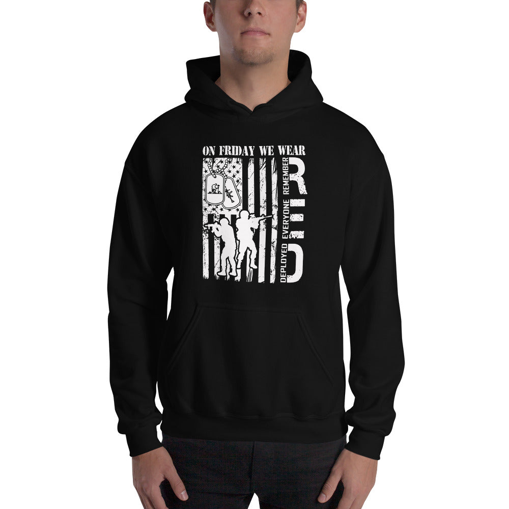 Red Friday Military Shirt On - Unisex Hoodie