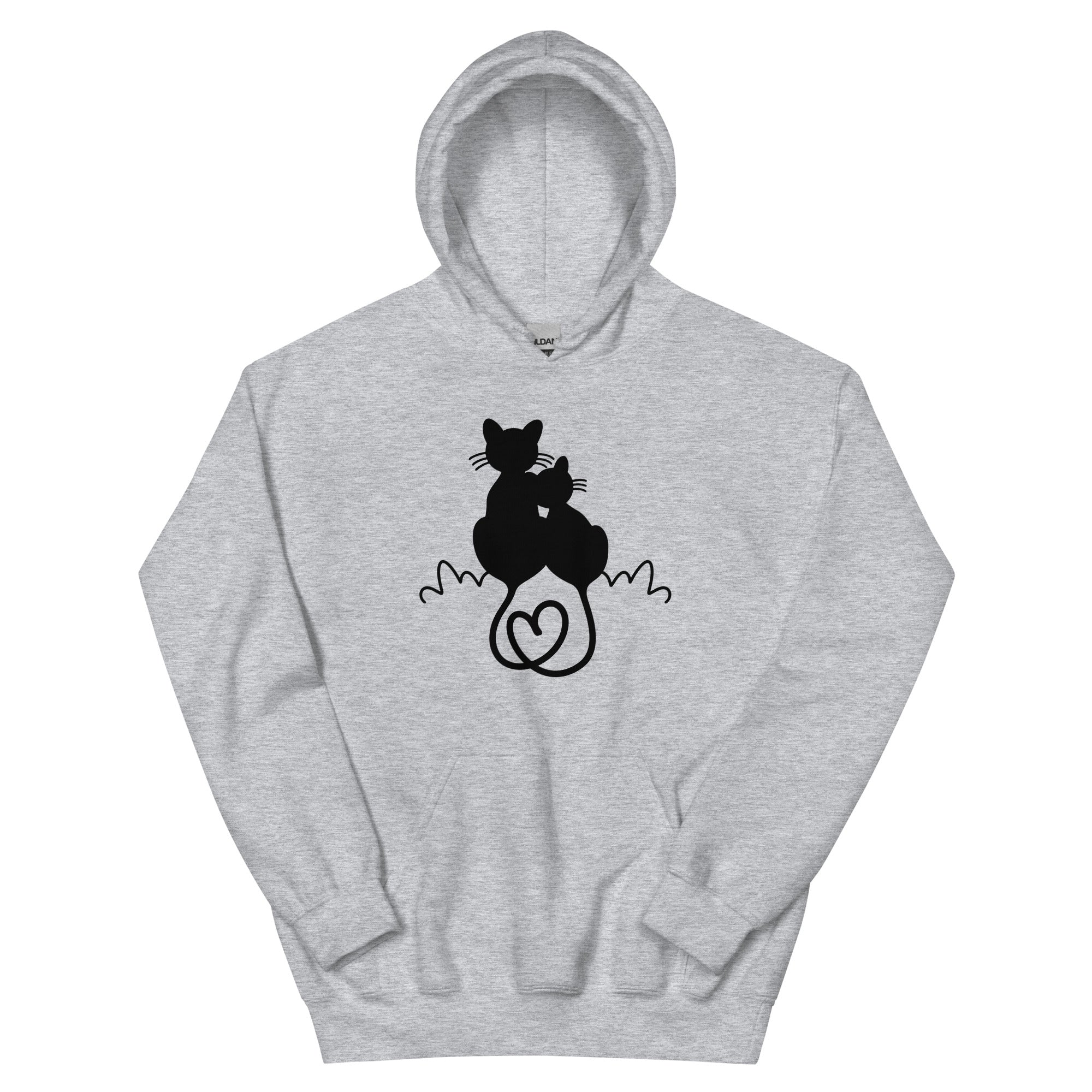 Cats With Tail Forming A Heart - Unisex Hoodie