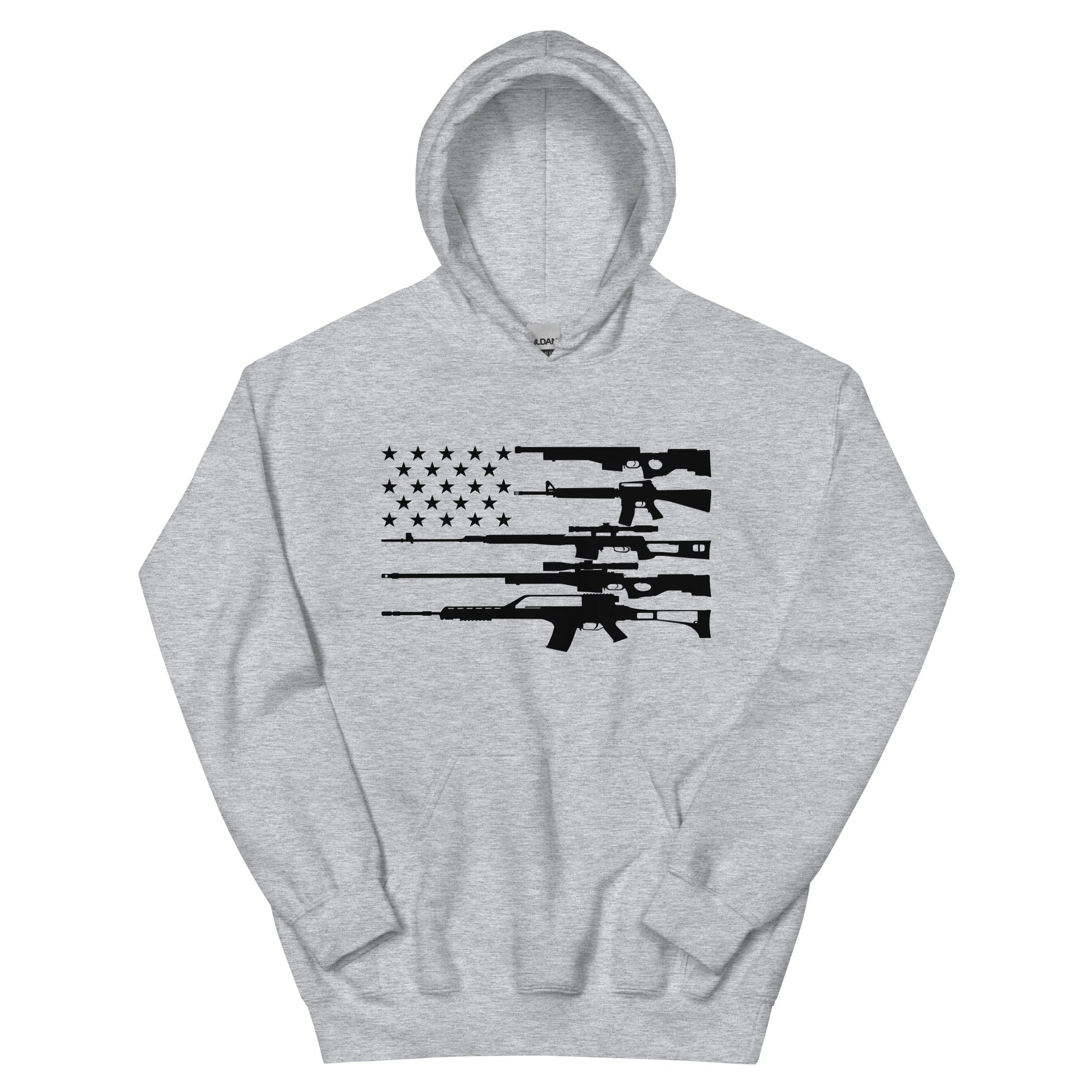 Gun American Flag - Unisex Hoodie