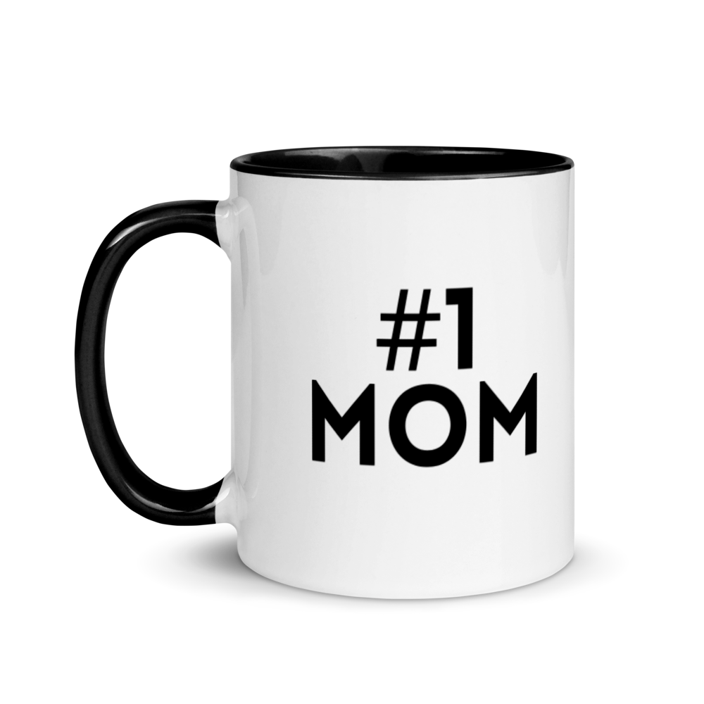 #1 Mom - Mug with Color Inside