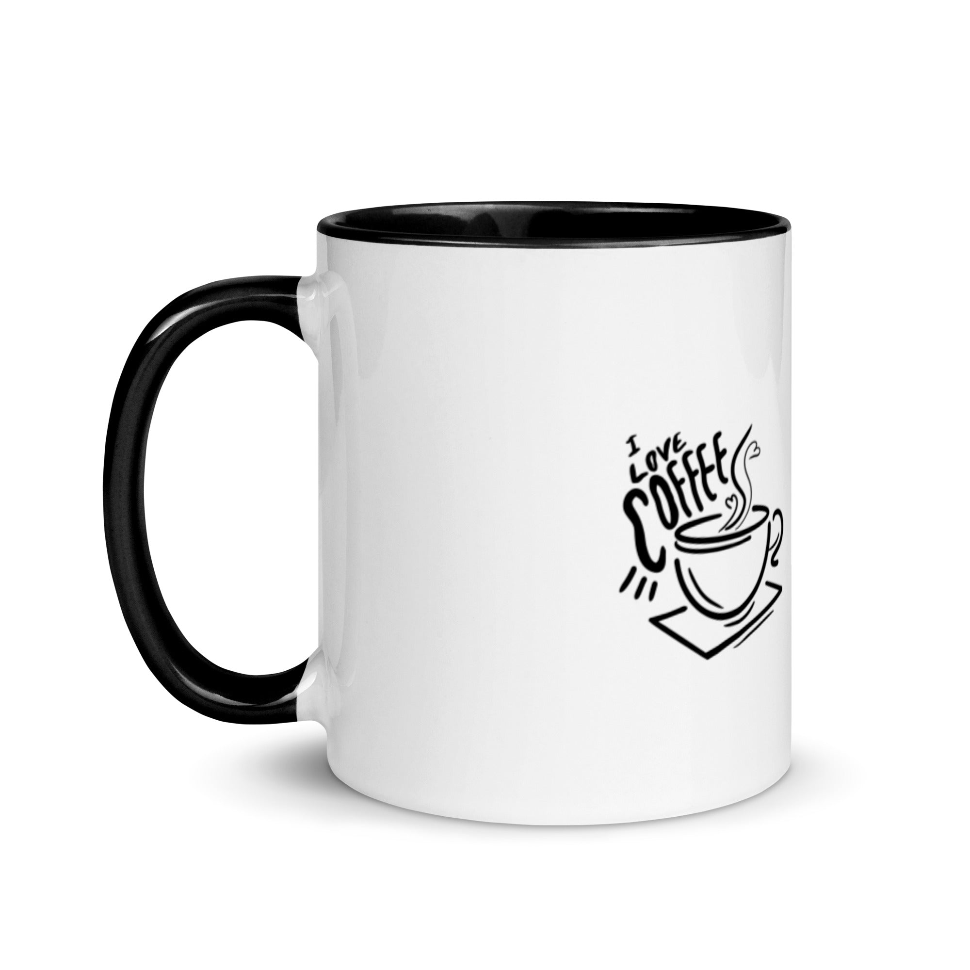 I Love Coffee - Mug with Color Inside