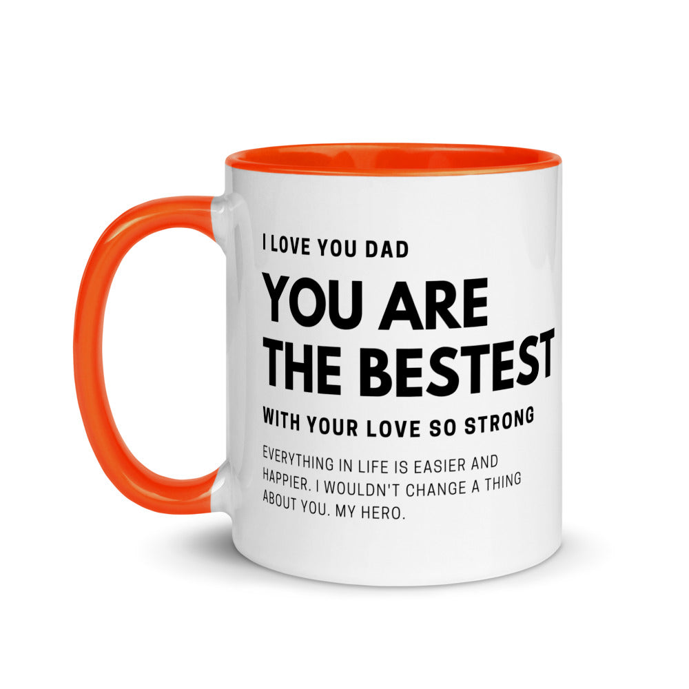 Bestest Dad - Mug with Color Inside