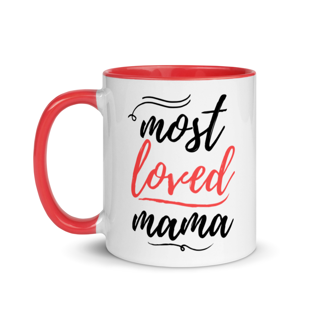 Most Loved Mama - Mug with Color Inside