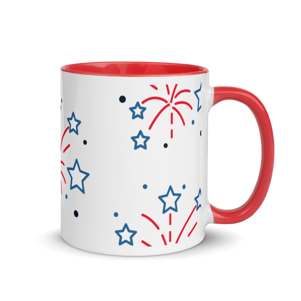 Independence Fireworks - Mug with Color Inside