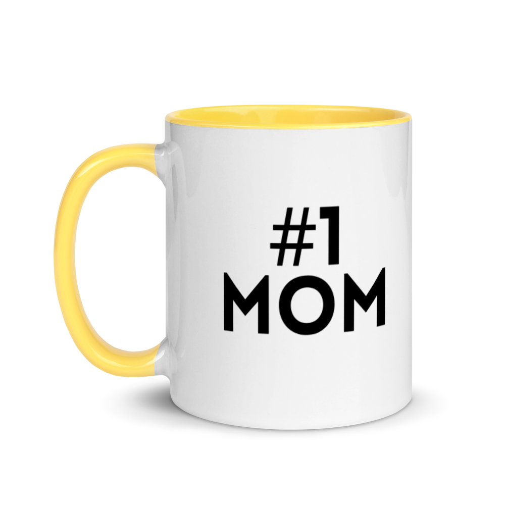 #1 Mom - Mug with Color Inside