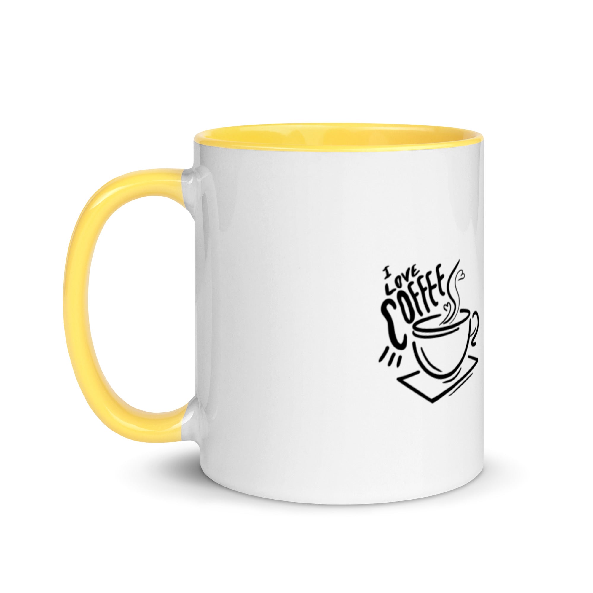 I Love Coffee - Mug with Color Inside