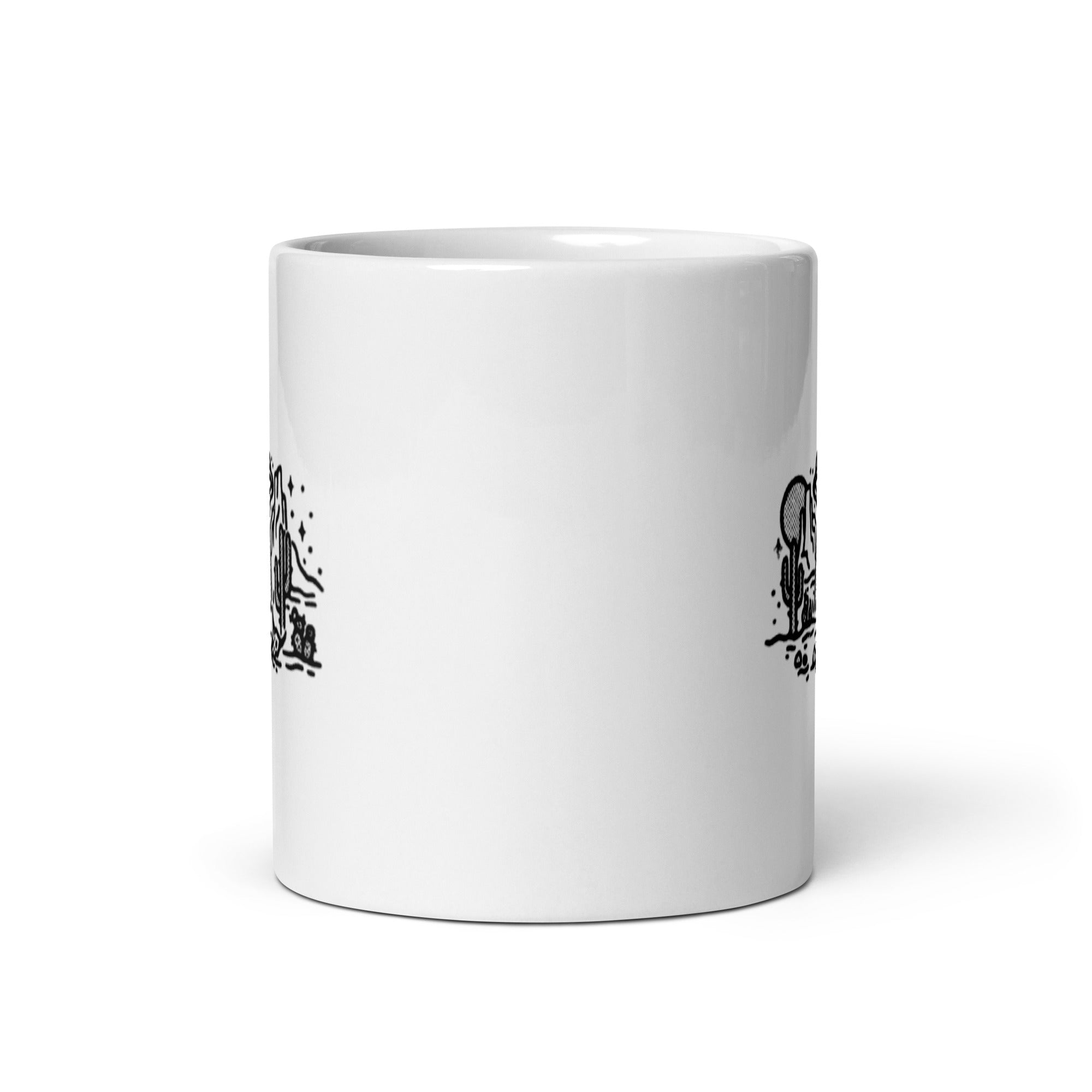 UFO Desert - White glossy mug