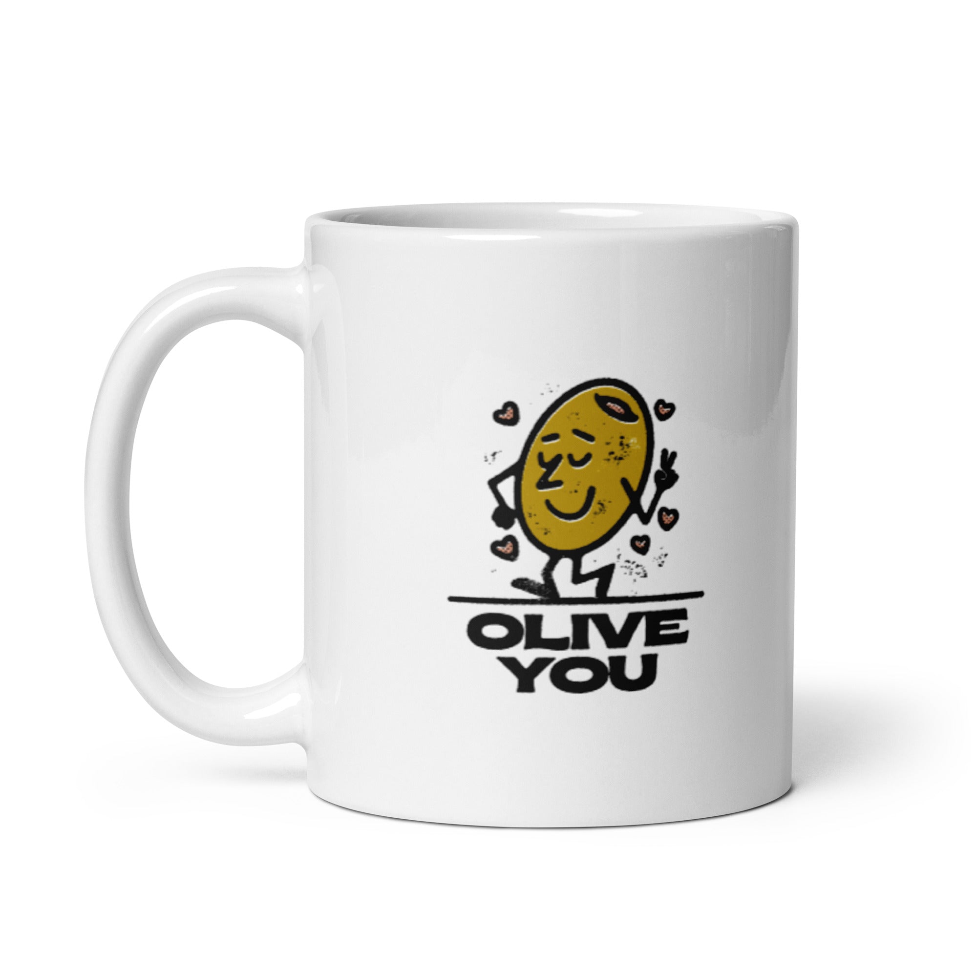 Olive You - White glossy mug