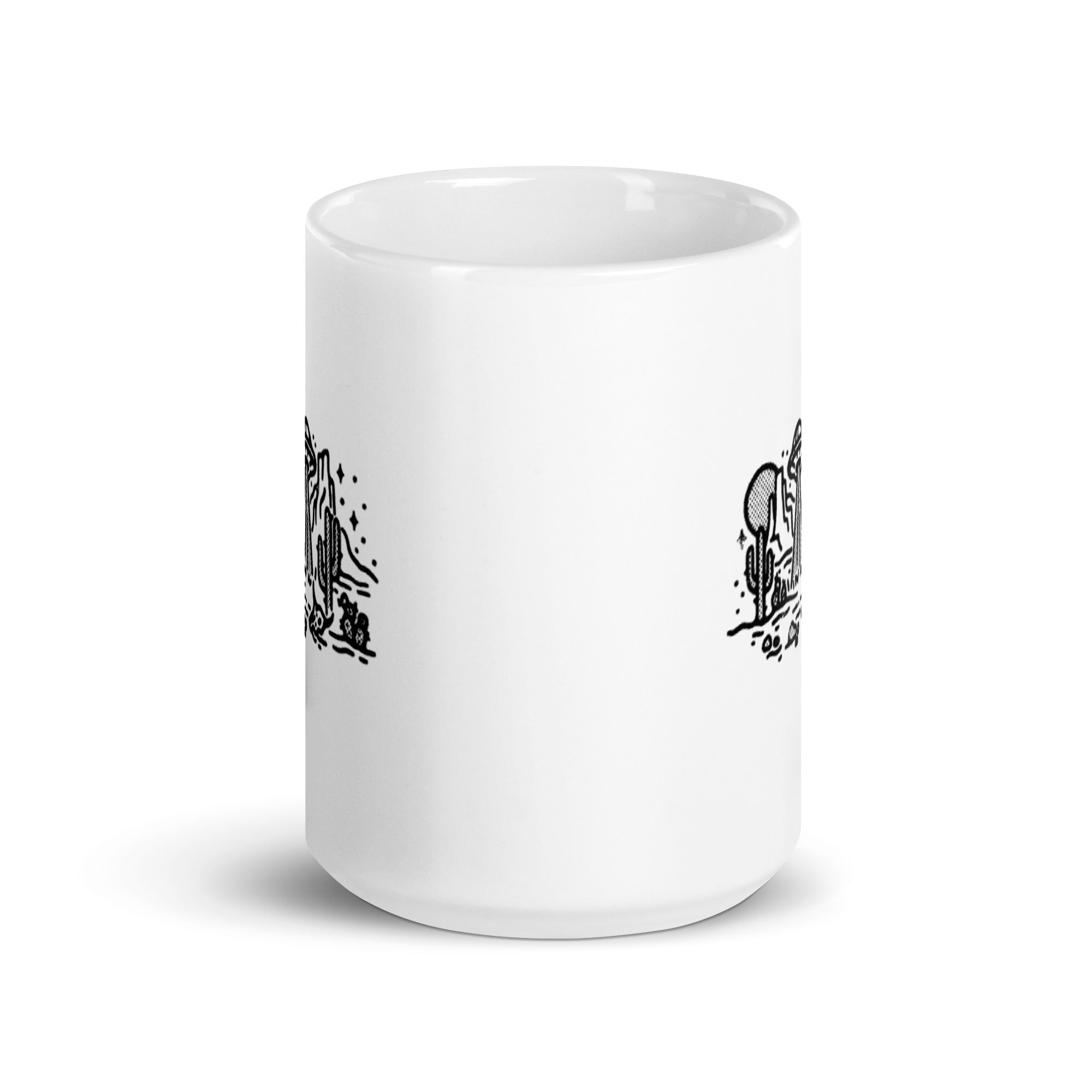 UFO Desert - White glossy mug